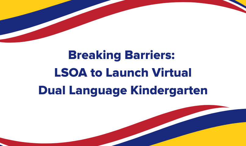 title card for blog post announcing new dual language program for kindergarten