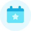Light blue calendar icon
