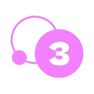 three purple icon